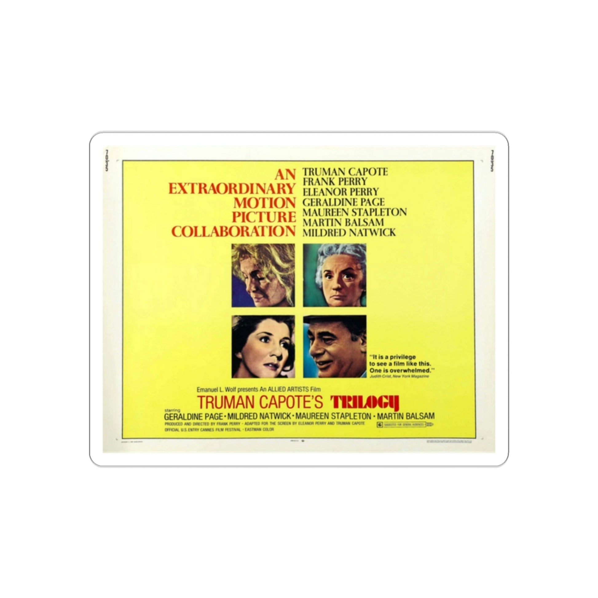 Trilogy 1969 Movie Poster STICKER Vinyl Die-Cut Decal-2 Inch-The Sticker Space