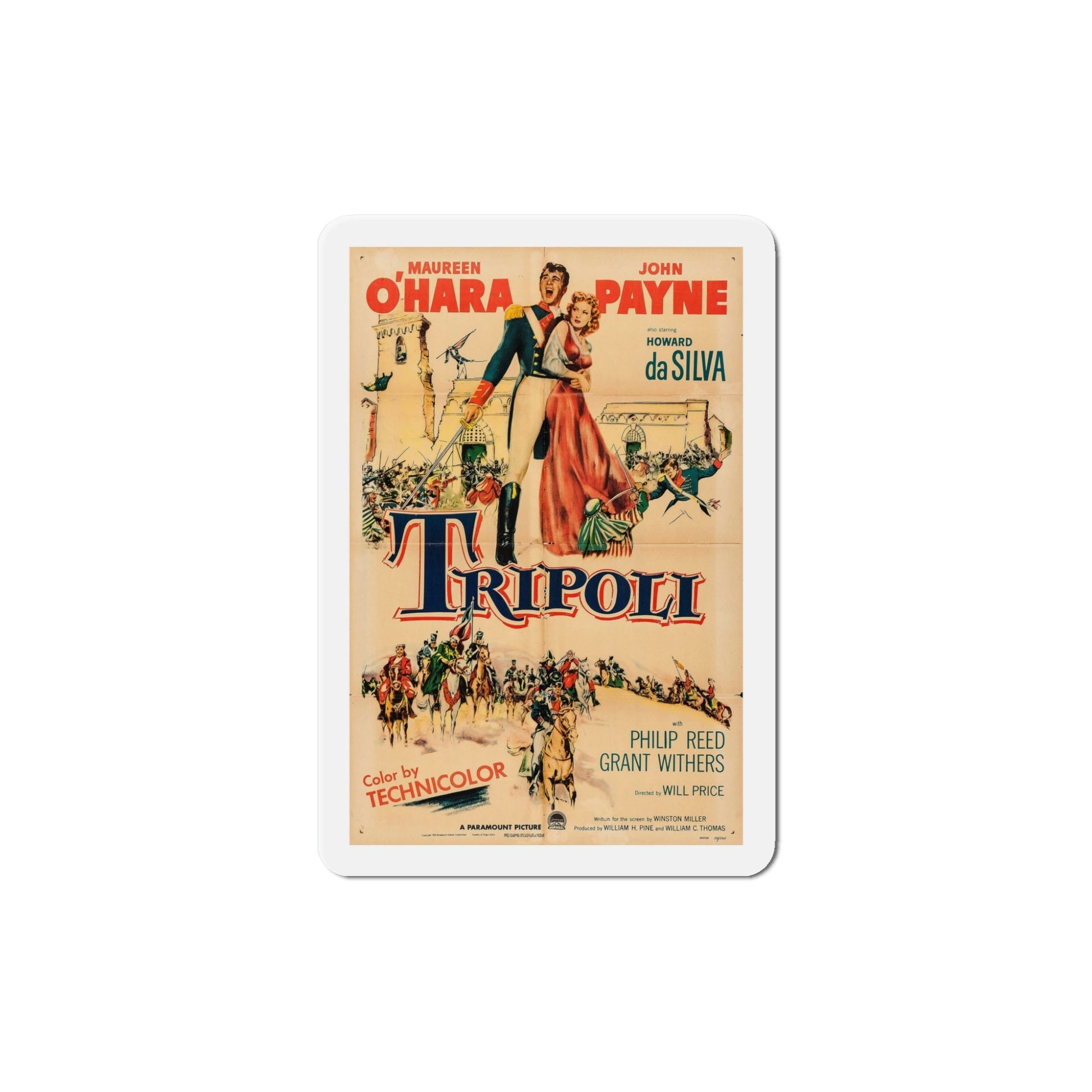 Tripoli 1950 Movie Poster Die-Cut Magnet-5 Inch-The Sticker Space