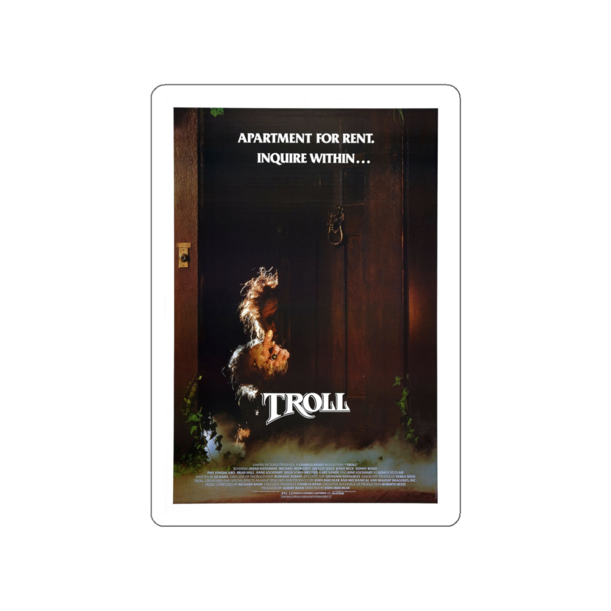 TROLL 1986 Movie Poster STICKER Vinyl Die-Cut Decal-White-The Sticker Space