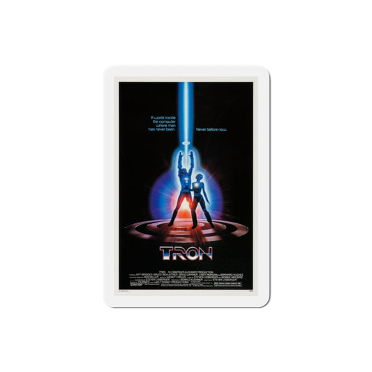Tron 1982 Movie Poster Die-Cut Magnet-2" x 2"-The Sticker Space
