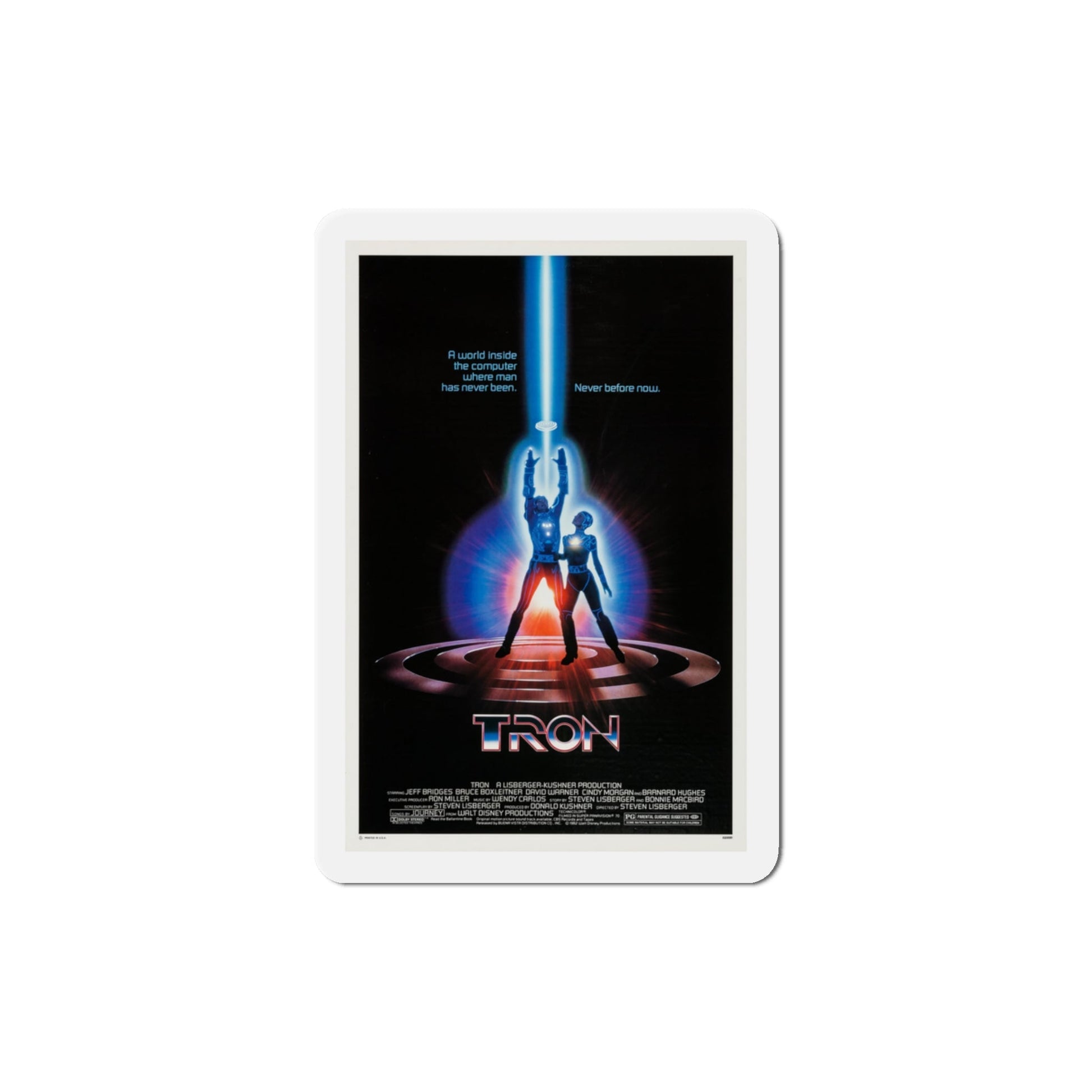 Tron 1982 Movie Poster Die-Cut Magnet-3" x 3"-The Sticker Space