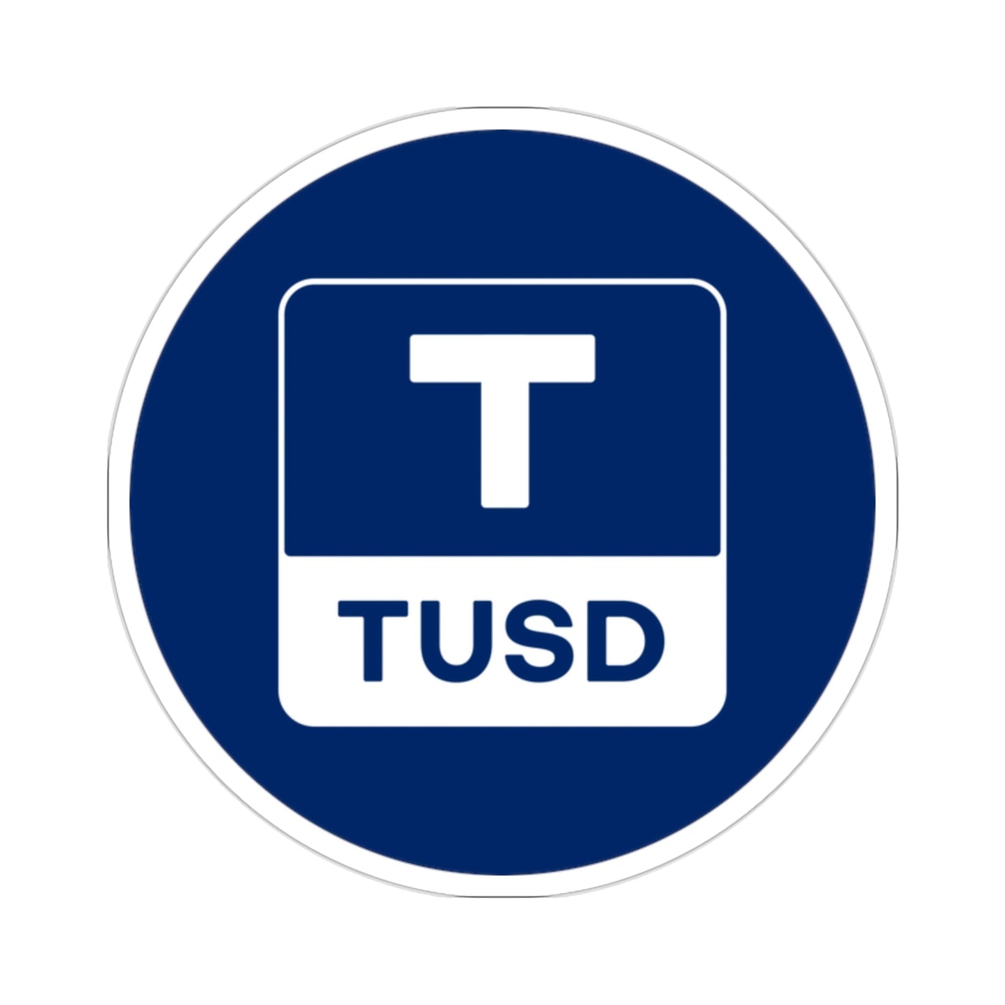 TRUEUSD TUSD (Cryptocurrency) STICKER Vinyl Die-Cut Decal-2 Inch-The Sticker Space