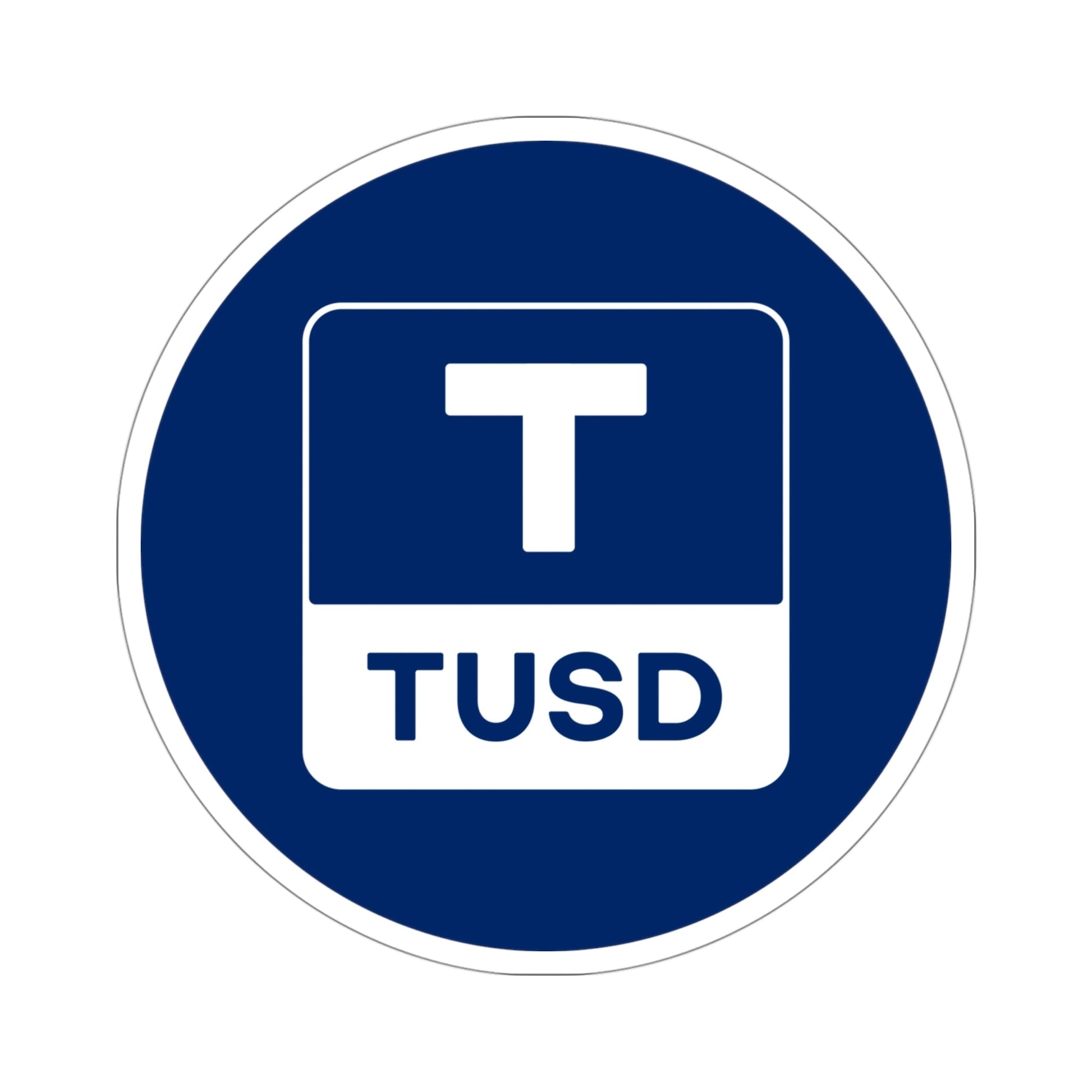 TRUEUSD TUSD (Cryptocurrency) STICKER Vinyl Die-Cut Decal-4 Inch-The Sticker Space