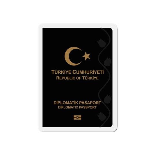 Turkish Passport (Diplomatic) - Die-Cut Magnet