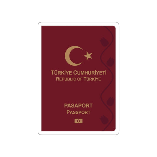 Turkish Passport STICKER Vinyl Die-Cut Decal
