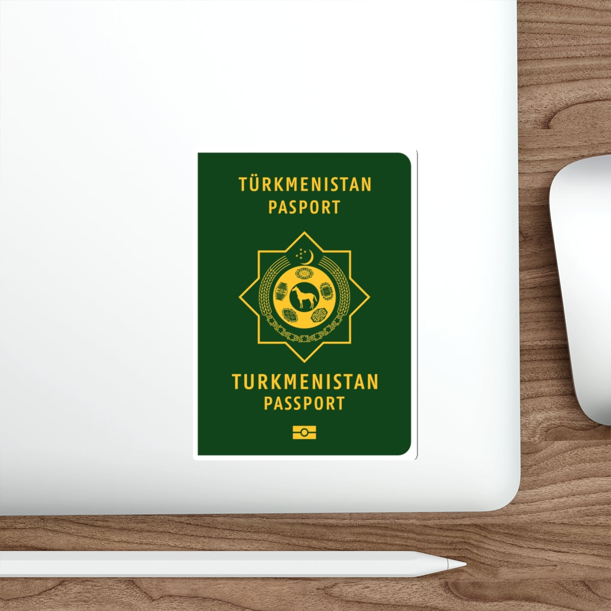 Turkmen Passport STICKER Vinyl Die-Cut Decal-The Sticker Space