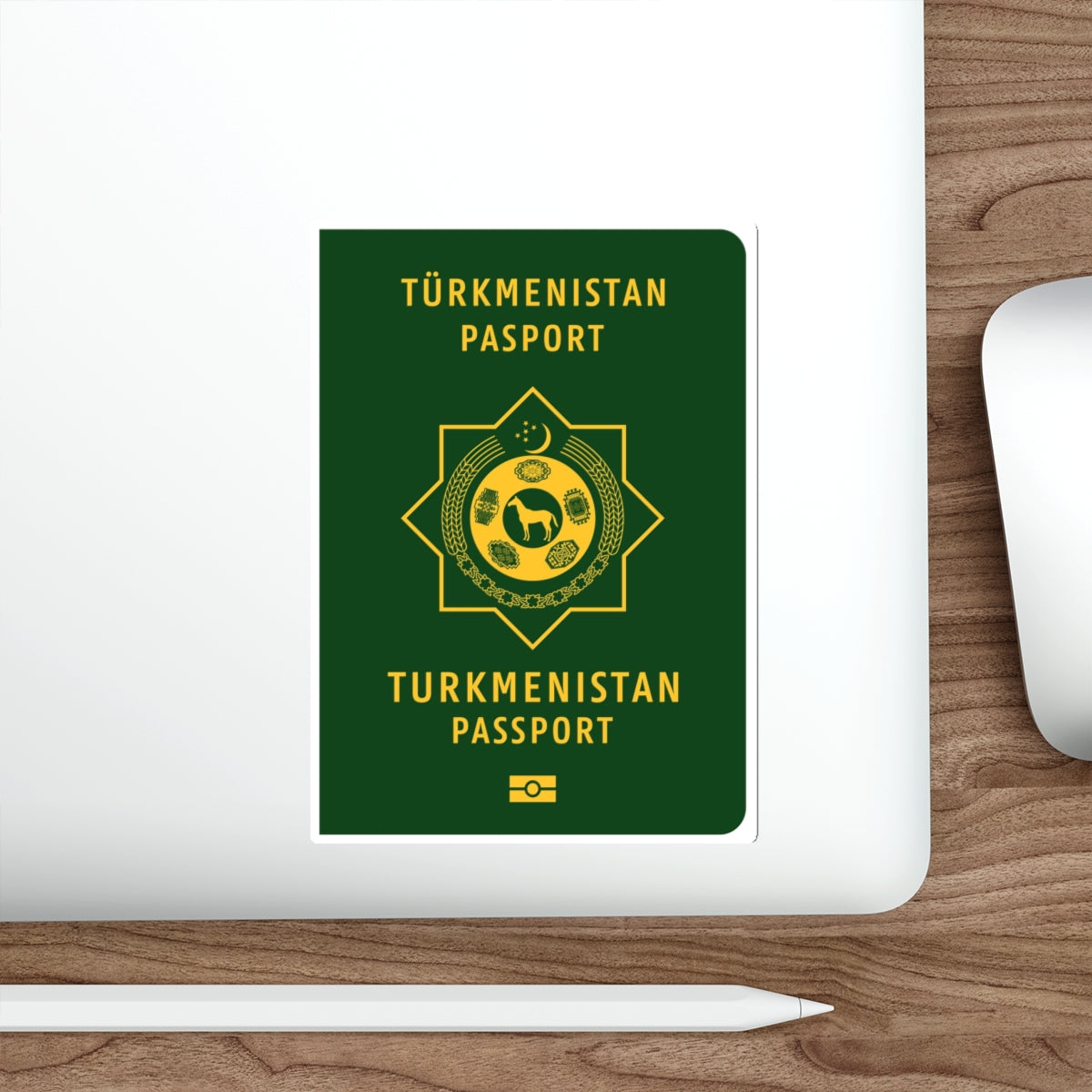 Turkmen Passport STICKER Vinyl Die-Cut Decal-The Sticker Space