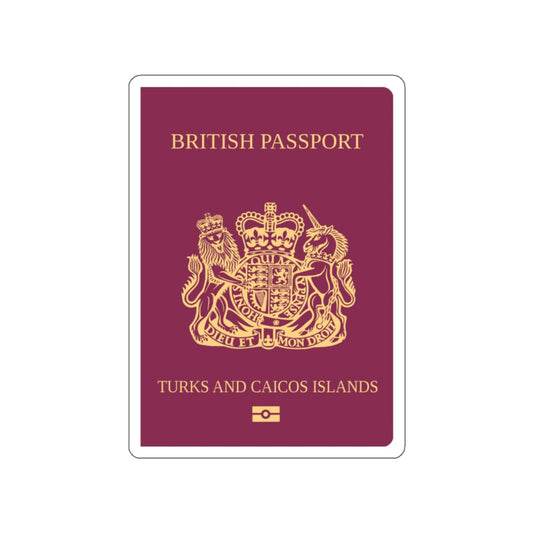 Turks And Caicos Islands Passport STICKER Vinyl Die-Cut Decal