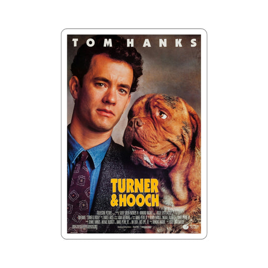 Turner & Hooch 1989 Movie Poster STICKER Vinyl Die-Cut Decal-6 Inch-The Sticker Space