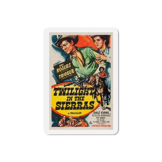 Twilight in the Sierras 1950 Movie Poster Die-Cut Magnet-2 Inch-The Sticker Space