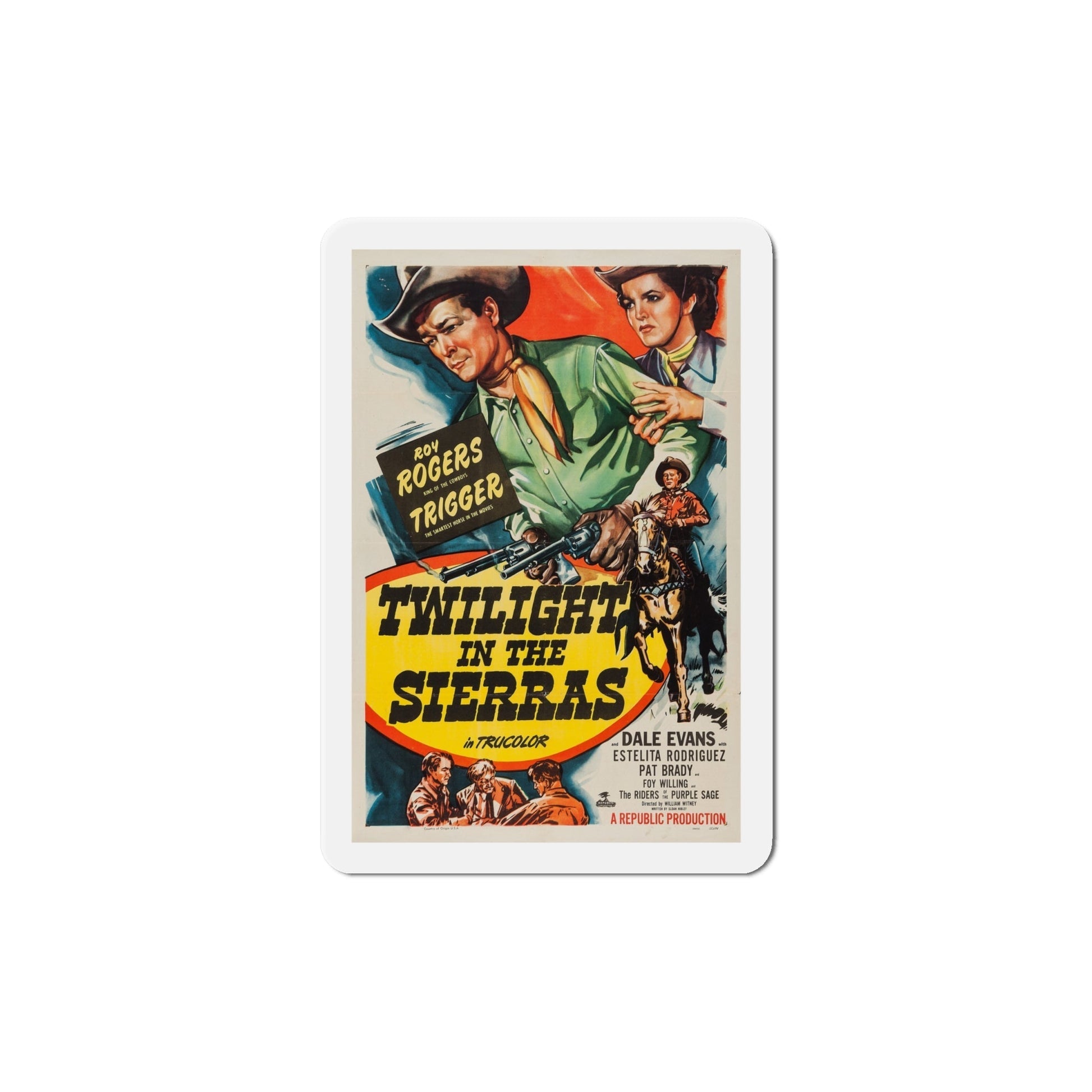 Twilight in the Sierras 1950 Movie Poster Die-Cut Magnet-6 Inch-The Sticker Space
