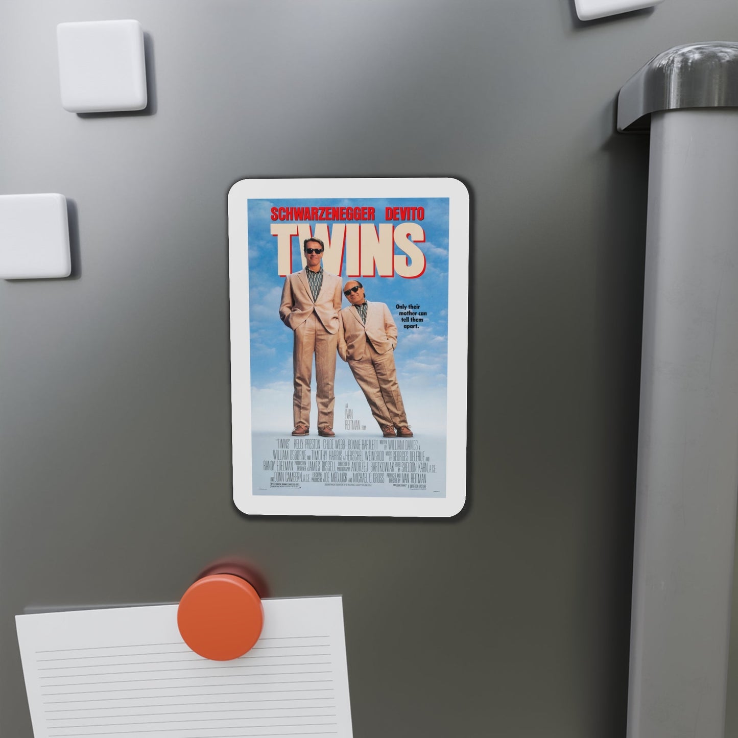 Twins 1988 Movie Poster Die-Cut Magnet-The Sticker Space