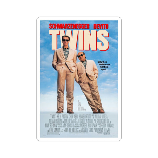 Twins 1988 Movie Poster STICKER Vinyl Die-Cut Decal-6 Inch-The Sticker Space