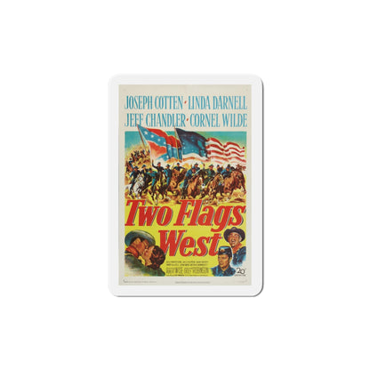 Two Flags West 1950 Movie Poster Die-Cut Magnet-6 Inch-The Sticker Space