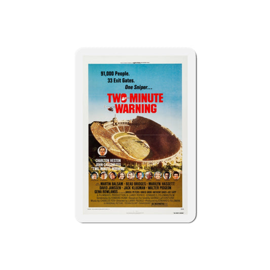 Two Minute Warning 1976 Movie Poster Die-Cut Magnet-2" x 2"-The Sticker Space