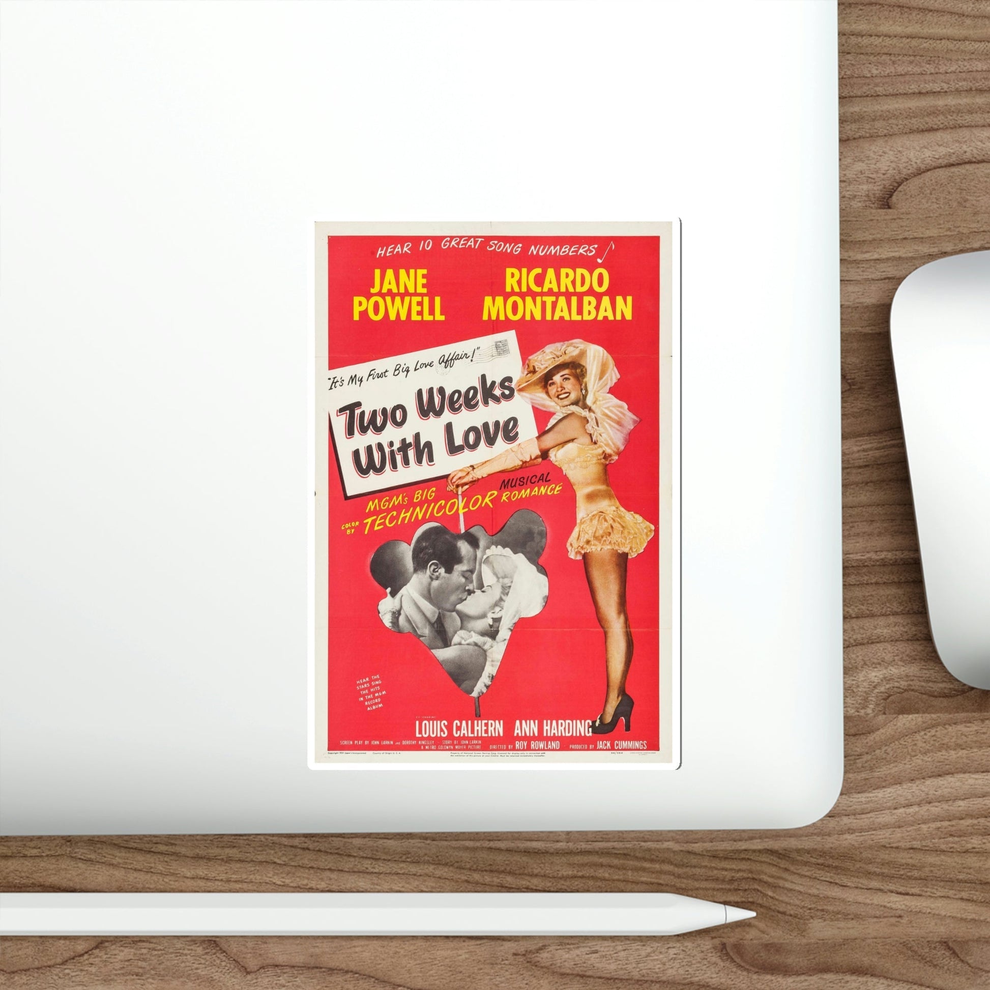 Two Weeks with Love 1950 Movie Poster STICKER Vinyl Die-Cut Decal-The Sticker Space