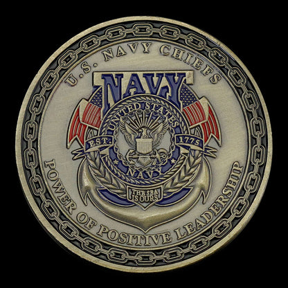 U.S. Navy Chiefs "Don't Tread on Me" Copper Plated Commemorative Coin-The Sticker Space