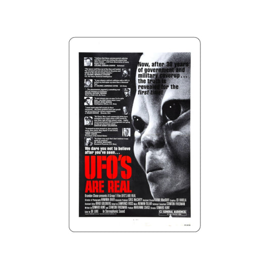 UFO'S ARE REAL 1979 Movie Poster STICKER Vinyl Die-Cut Decal-White-The Sticker Space