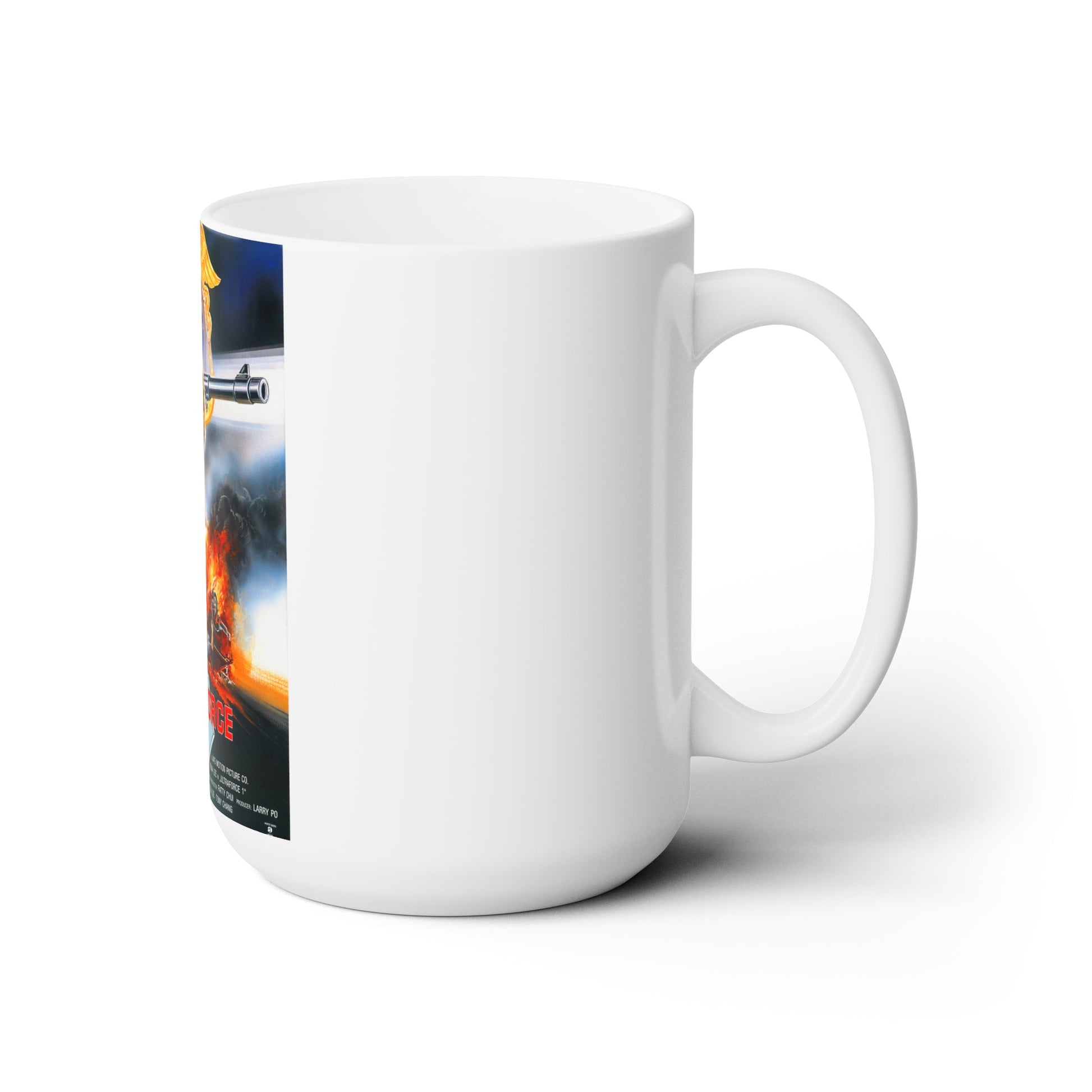 ULTRA FORCE 1 1989 Movie Poster - White Coffee Cup 15oz-15oz-The Sticker Space
