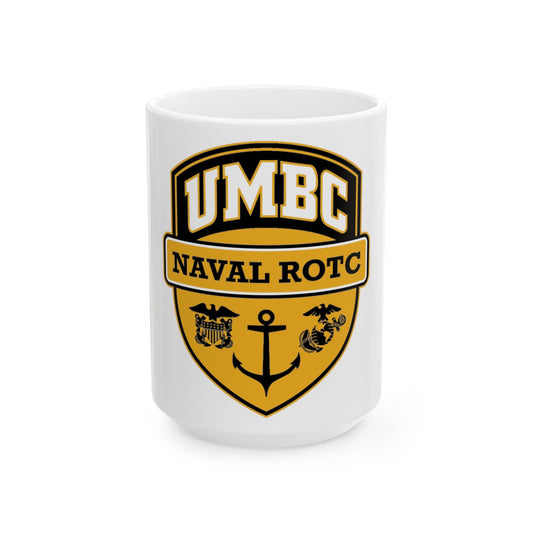 UMBC Naval ROTC (U.S. Navy) White Coffee Mug-15oz-The Sticker Space