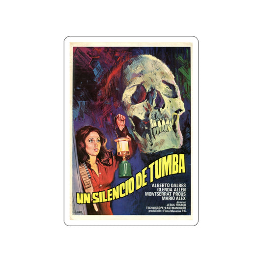 UN SILENCIO DE TUMBA 1976 Movie Poster STICKER Vinyl Die-Cut Decal-White-The Sticker Space