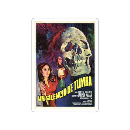 UN SILENCIO DE TUMBA 1976 Movie Poster STICKER Vinyl Die-Cut Decal-White-The Sticker Space