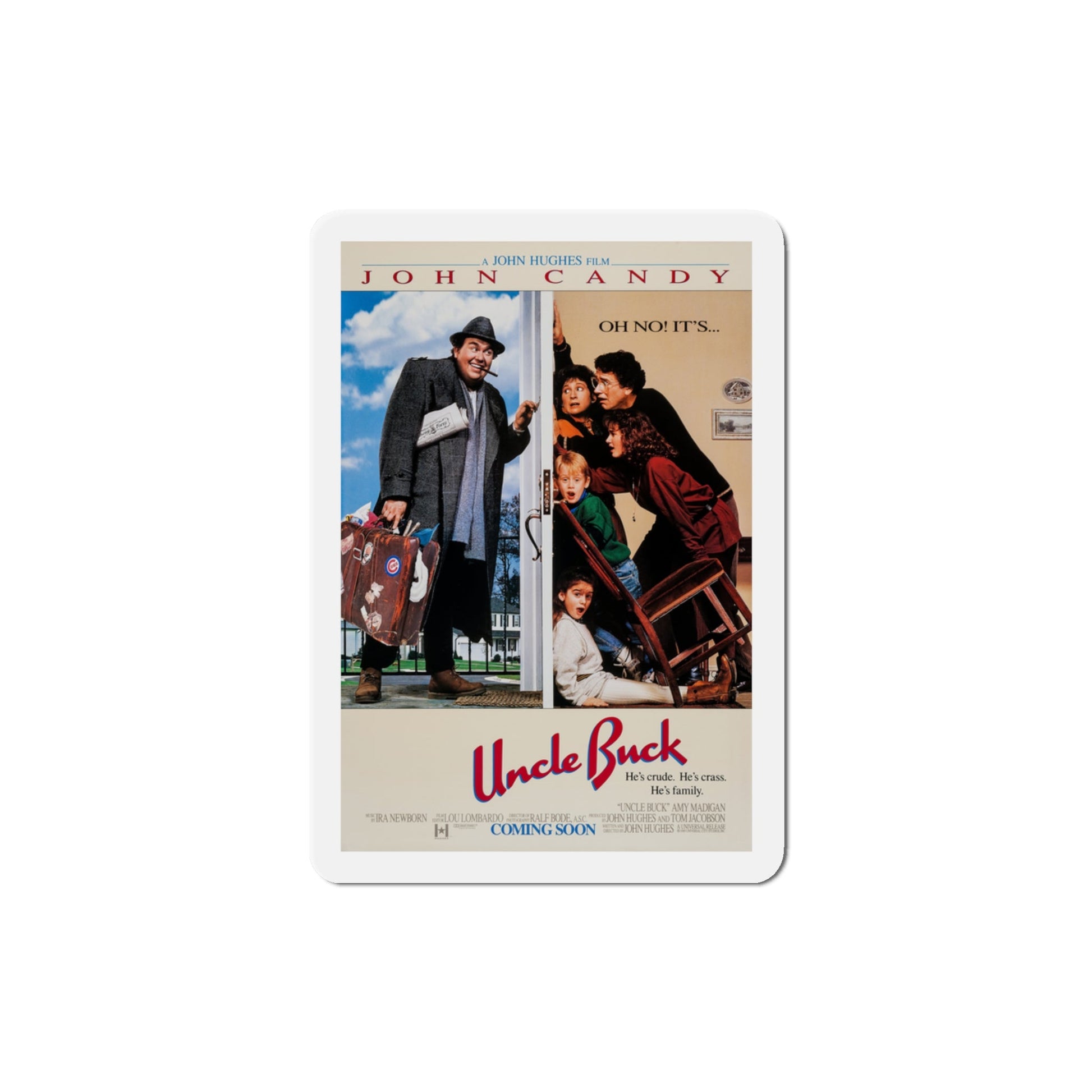 Uncle Buck 1989 Movie Poster Die-Cut Magnet-3" x 3"-The Sticker Space