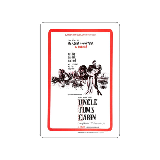 UNCLE TOM'S CABIN 1965 Movie Poster STICKER Vinyl Die-Cut Decal-White-The Sticker Space