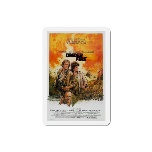 Under Fire 1983 Movie Poster Die-Cut Magnet-2" x 2"-The Sticker Space