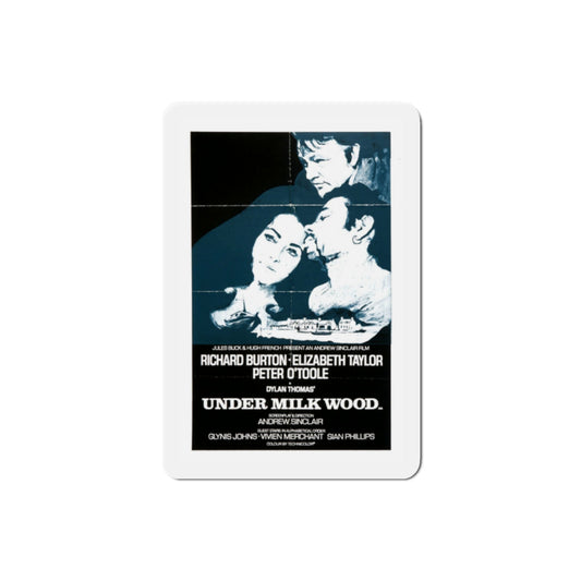 Under Milk Wood 1972 Movie Poster Die-Cut Magnet-2" x 2"-The Sticker Space
