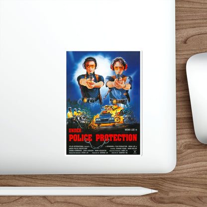 UNDER POLICE PROTECTION 1989 Movie Poster STICKER Vinyl Die-Cut Decal-The Sticker Space