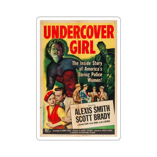 Undercover Girl 1950 Movie Poster STICKER Vinyl Die-Cut Decal-6 Inch-The Sticker Space