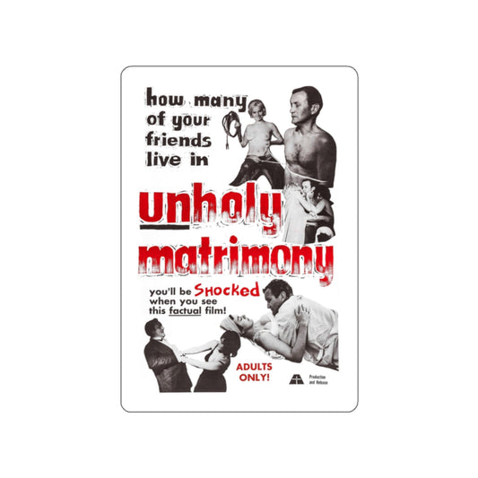 UNHOLY MATRIMONY 1988 Movie Poster STICKER Vinyl Die-Cut Decal-White-The Sticker Space