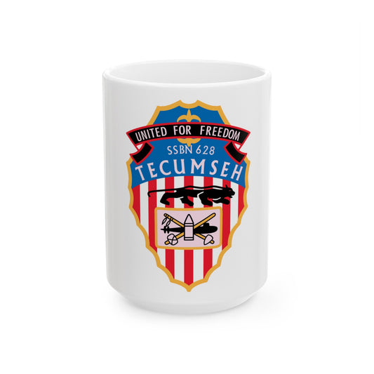United For Freedom SSBN 262 Tecumseh (U.S. Navy) White Coffee Mug