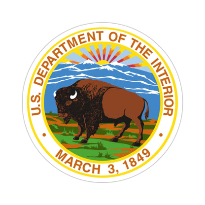 United States Department of the Interior STICKER Vinyl Die-Cut Decal-2 Inch-The Sticker Space