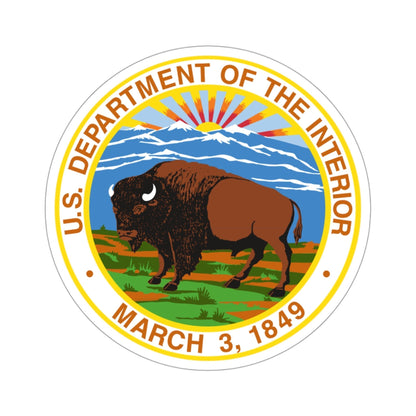 United States Department of the Interior STICKER Vinyl Die-Cut Decal-3 Inch-The Sticker Space