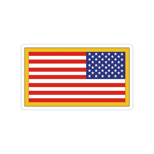 United States Flag Reversed (U.S. Army) Transparent STICKER Die-Cut Vinyl Decal-6 Inch-The Sticker Space