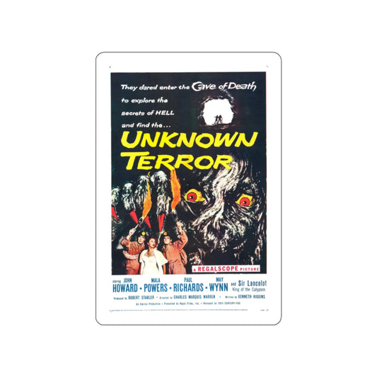 UNKNOWN TERROR 1957 Movie Poster STICKER Vinyl Die-Cut Decal-White-The Sticker Space