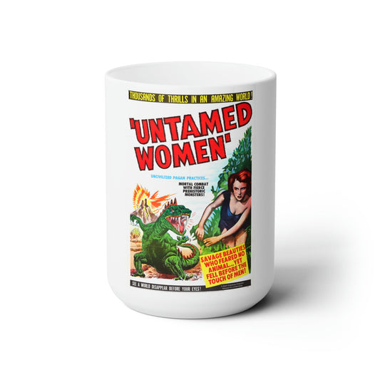UNTAMED WOMEN 1952 Movie Poster - White Coffee Cup 15oz-15oz-The Sticker Space