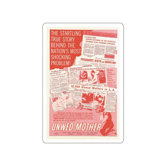 UNWED MOTHER 1958 Movie Poster STICKER Vinyl Die-Cut Decal-White-The Sticker Space