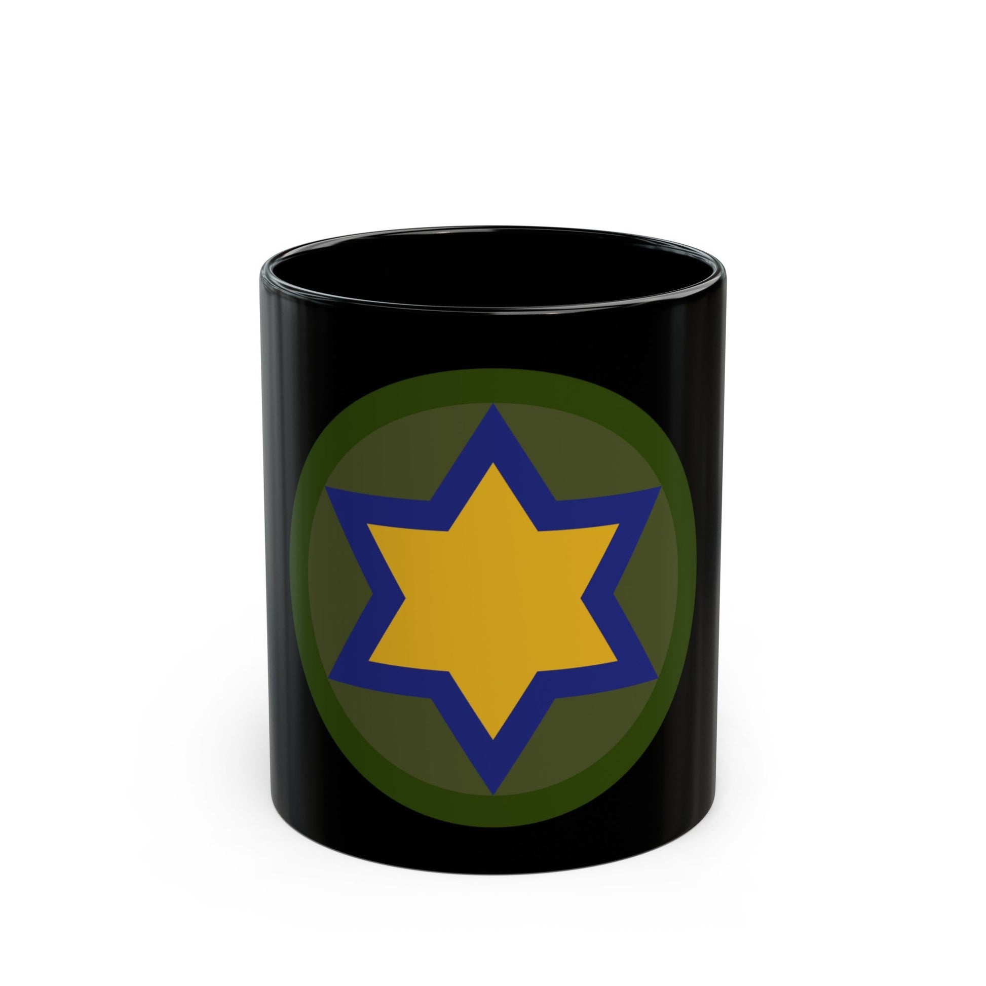 US 66th Cavalry Division (U.S. Army) Black Coffee Mug-11oz-The Sticker Space