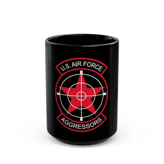 US Air Force Aggressors (U.S. Air Force) Black Coffee Mug-15oz-The Sticker Space