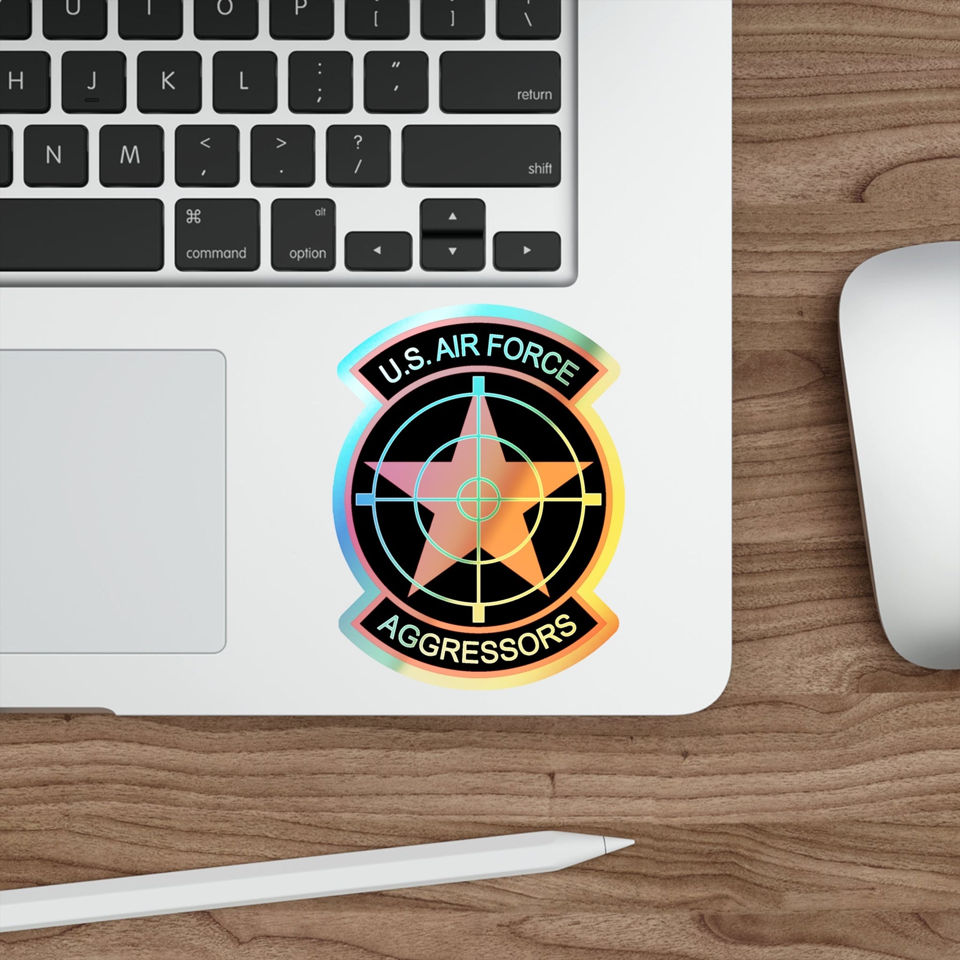 US Air Force Aggressors (U.S. Air Force) Holographic STICKER Die-Cut Vinyl Decal-The Sticker Space