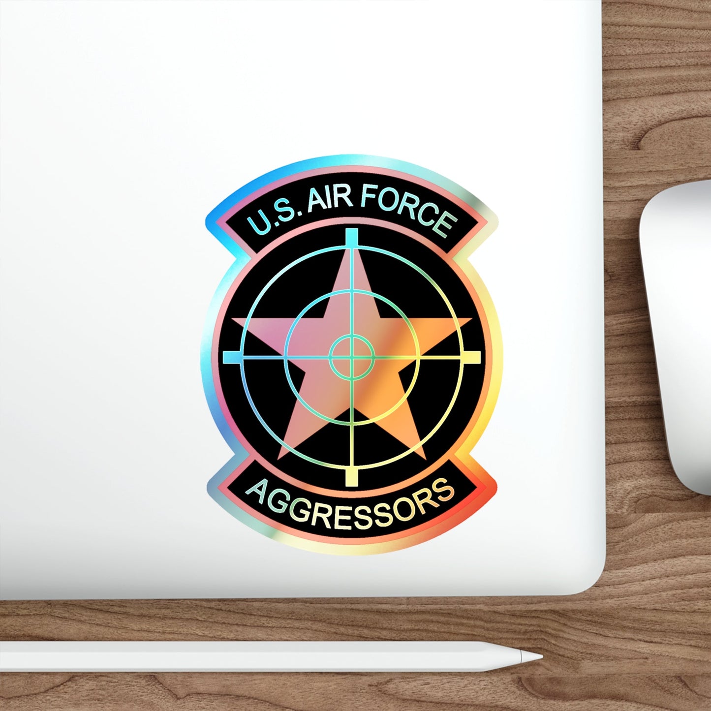 US Air Force Aggressors (U.S. Air Force) Holographic STICKER Die-Cut Vinyl Decal-The Sticker Space