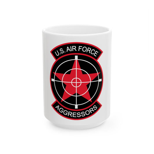 US Air Force Aggressors (U.S. Air Force) White Coffee Mug-15oz-The Sticker Space