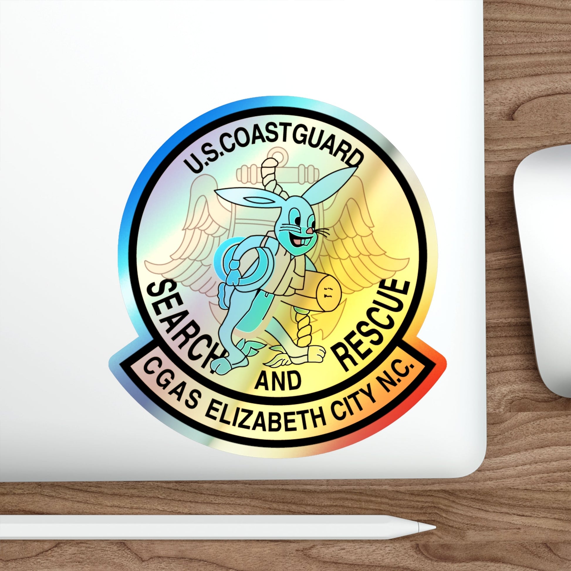 US Coast Guard Search And Rescue (U.S. Coast Guard) Holographic STICKER Die-Cut Vinyl Decal-The Sticker Space