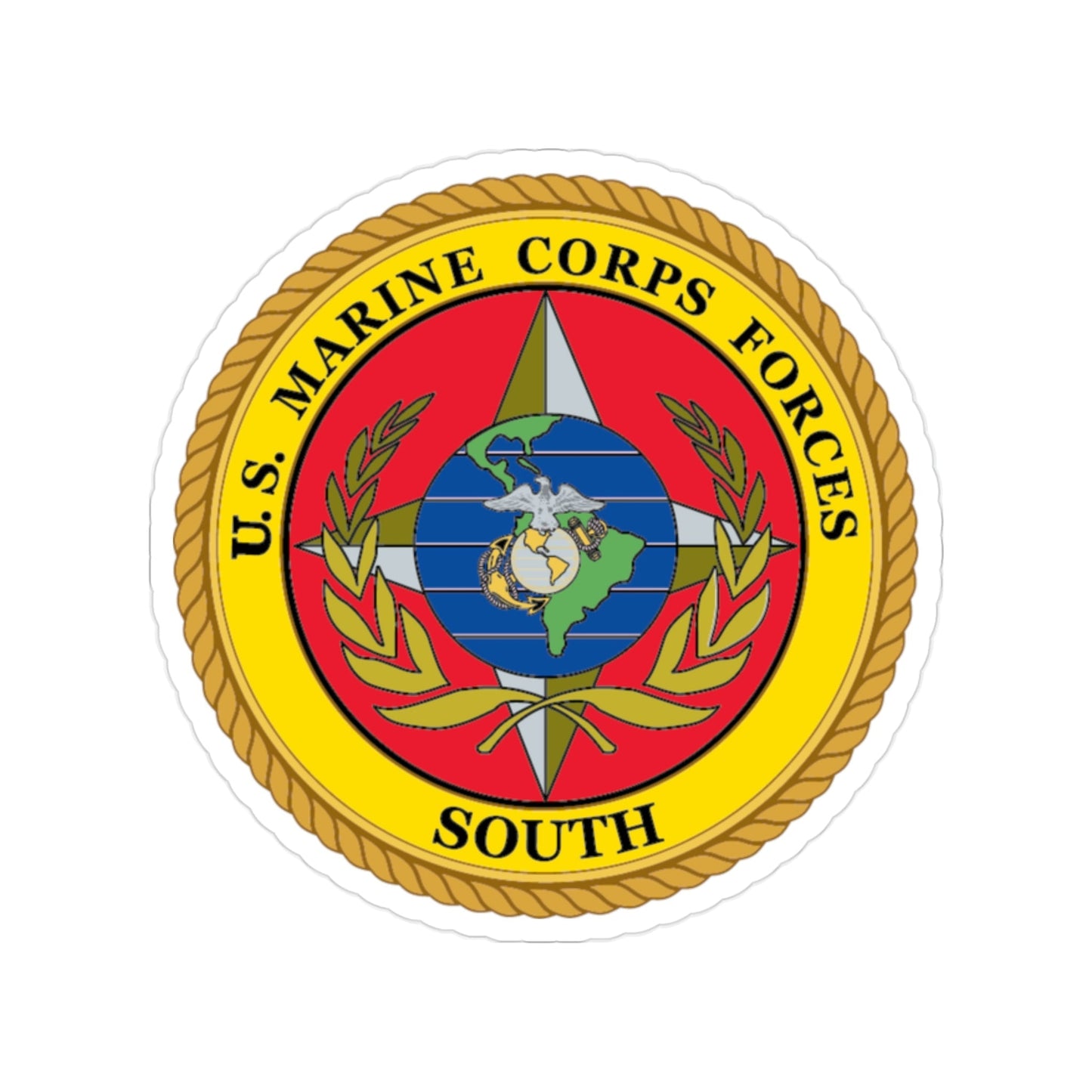 US Marine Corp Forces South (USMC) Transparent STICKER Die-Cut Vinyl Decal-2 Inch-The Sticker Space