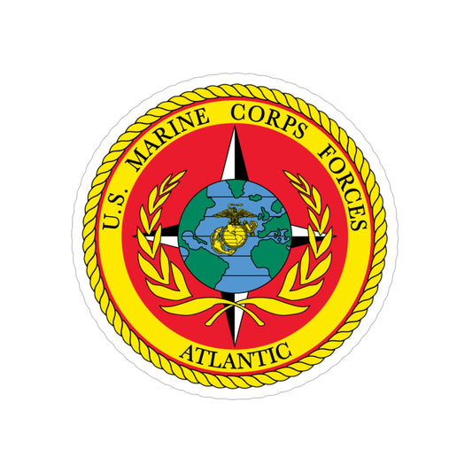 US Marines Corps Forces Atlantic (USMC) Transparent STICKER Die-Cut Vinyl Decal-6 Inch-The Sticker Space