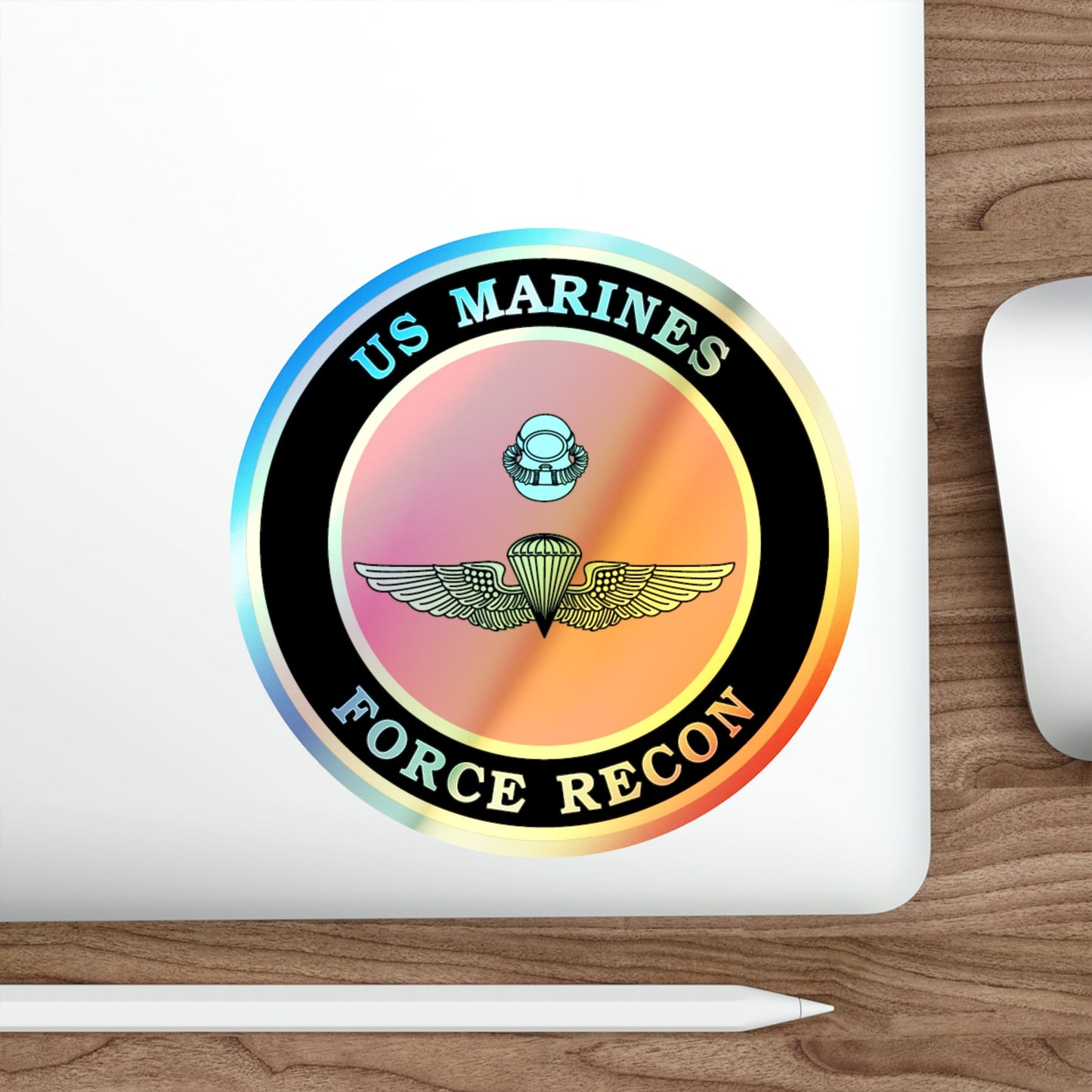 US Marines Force Recon (USMC) Holographic STICKER Die-Cut Vinyl Decal-The Sticker Space