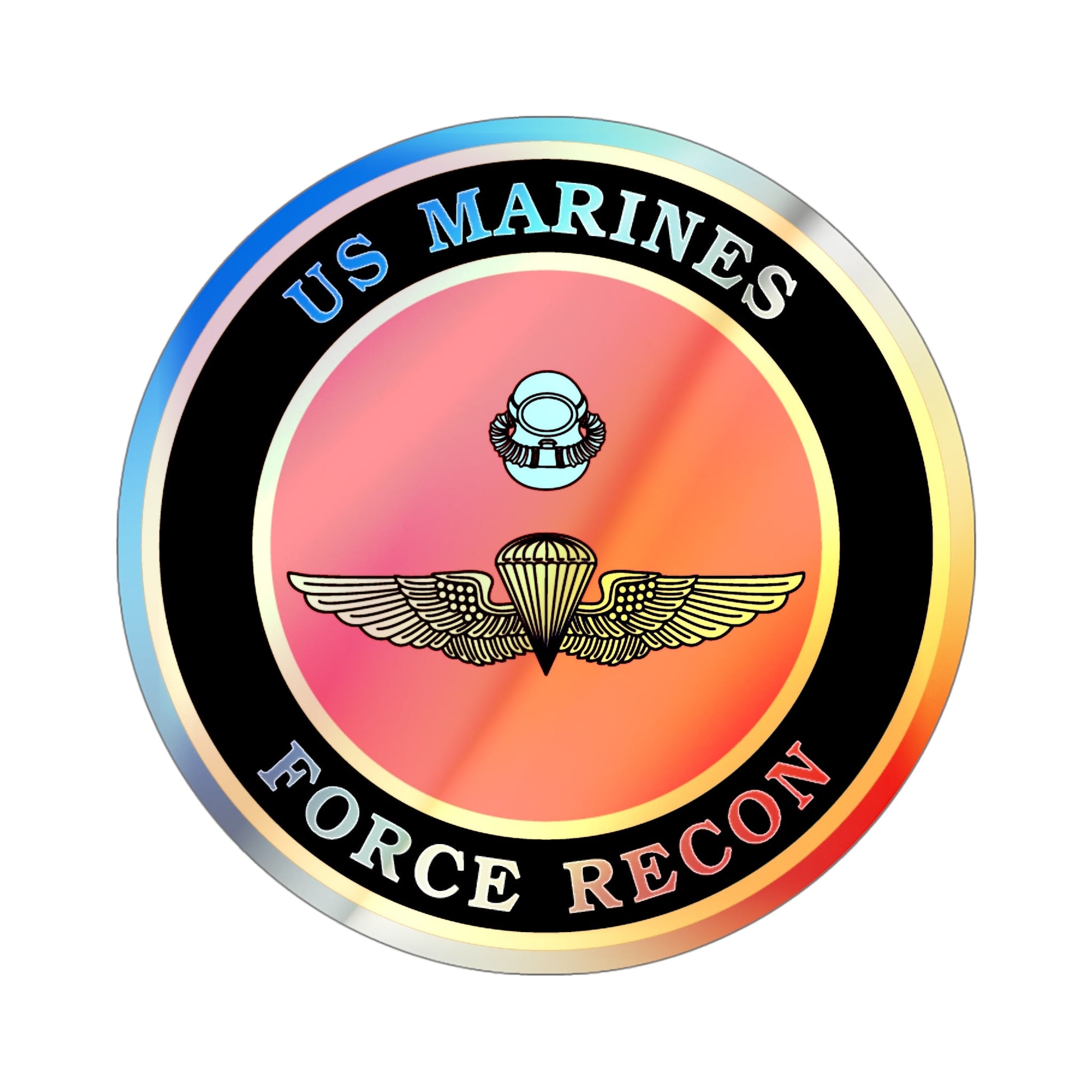 US Marines Force Recon (USMC) Holographic STICKER Die-Cut Vinyl Decal-5 Inch-The Sticker Space